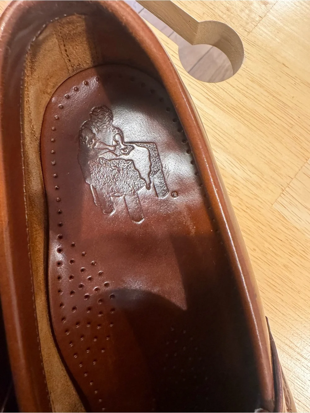 SAS Congac Leather Penny Loafers Men’s 10W Made